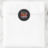 Sticker Rond Responsable RH Elf Squad Recruteur de Noël Corresp (Sac)