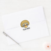 Sticker Rond Ressentez Mushy Funny Mushroom Pun (Enveloppe)