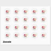 Sticker Rond Ressort | Bouquet Botanique Adresse de retour (Feuille)