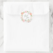 Sticker Rond Ressort | Mariage floral aquarelle (Sac)