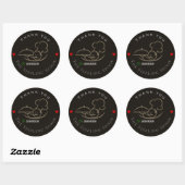 Sticker Rond Restaurant (Feuille)