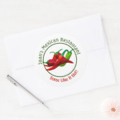 Sticker Rond Restaurant mexicain Hot Peppers Logo 3" (Enveloppe)