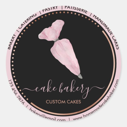 Sticker Rond Restauration Boulangerie Événement Décoration Pâti (Devant)