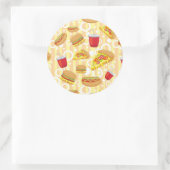 Sticker Rond Restauration rapide (Sac)