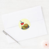 Sticker Rond Restauration rapide - Burger & Fries (Enveloppe)