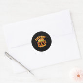 Sticker Rond Restauration rapide Burger Fromage Drôle Manger Fo (Enveloppe)