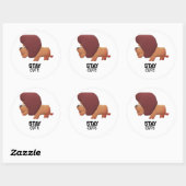 Sticker Rond Reste gentil (Feuille)