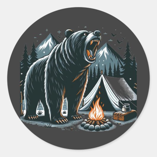 Sticker Rond Reste hors de chez moi (Devant)