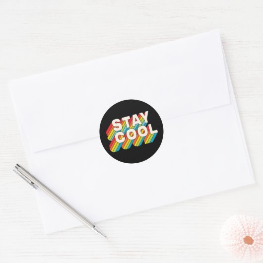 Sticker Rond Rester Cool (Enveloppe)