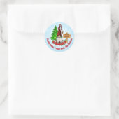 Sticker Rond Rester Gnome Ce Noël (Sac)