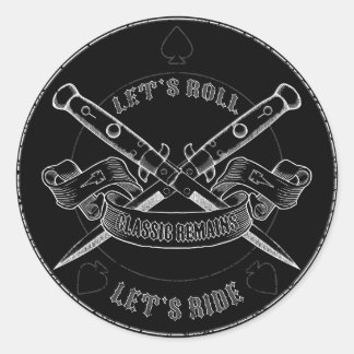 Sticker Rond Restes classiques
