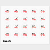 Sticker Rond restez à l'écoute (Feuille)