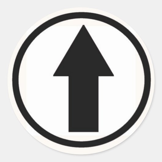 Sticker Rond Restez à l'influence - Noir (Devant)