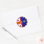 Sticker Rond Restez à l'intérieur ! (Enveloppe)