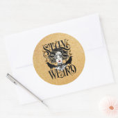 Sticker Rond Restez Bizarre (Enveloppe)