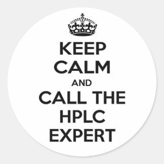 Sticker Rond Restez calme et appelez l'expert HPLC
