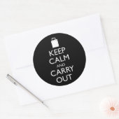 Sticker Rond Restez Calme Et Effectuez (Enveloppe)