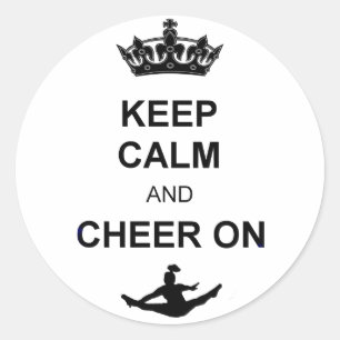 Sticker Rond Restez calme et encouragez