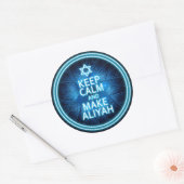 Sticker Rond Restez Calme Et Faites De L'Aliyah (Enveloppe)