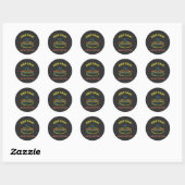 Sticker Rond Restez Calme Et Mangez Des Chiens Chauds Couleur N (Feuille)