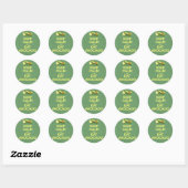 Sticker Rond Restez Calme Et Mangez L'Avocado (Feuille)