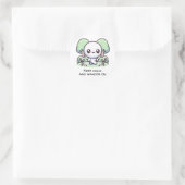 Sticker Rond Restez calme et marchez (Sac)