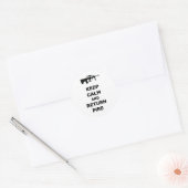 Sticker Rond Restez calme et retournez en feu (Enveloppe)