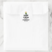 Sticker Rond Restez calme J'ai une feuille de calcul pour ce Cl (Sac)