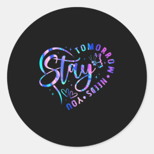 Sticker Rond Restez Demain a Besoin de Votre Cœur Prévention du
