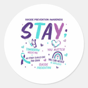 Sticker Rond Restez Demain Besoin de vous Sensibilisation à la