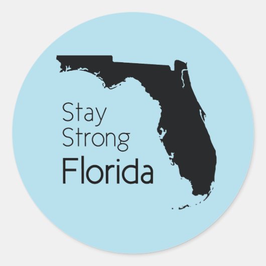 Sticker Rond Restez forte en Floride (Devant)