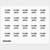 Sticker Rond Restez forts + Gardez la foi (Feuille)