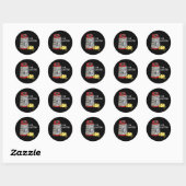 Sticker Rond Restez Grateful Funny Cheese Pun Dark BG (Feuille)