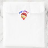 Sticker Rond Restez Kooky (Sac)