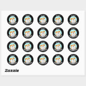 Sticker Rond Restez Pawsitive Funny souriant Chien Pun Dark BG (Feuille)