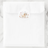 Sticker Rond Restez Pawsitive Mignon Teckel (Sac)