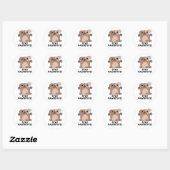 Sticker Rond Restez Pawsitive Positive Chien Pun (Feuille)