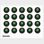 Sticker Rond Restez un monstre Alien bizarre (Feuille)