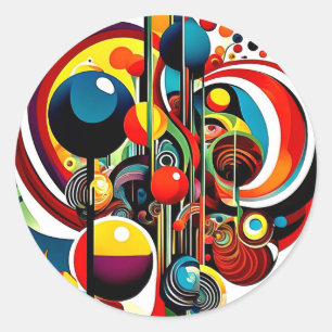 Sticker Rond Résumé Psychedelica 5
