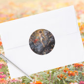 Sticker Rond Résurrection baroque catholique Jésus Christ Pâque