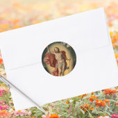 Sticker Rond Résurrection chrétienne catholique de Jésus Pâques