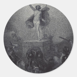 Sticker Rond Résurrection de Jésus-Christ