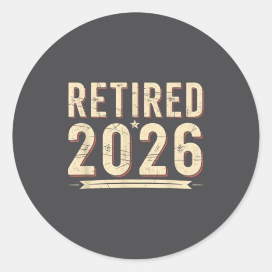 Sticker Rond Retirement 2026 Countdown Retired Ly Dom  (Devant)