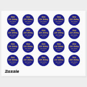 Sticker Rond Reto Script 80e Anniversaire Enveloppe Sceau (Feuille)