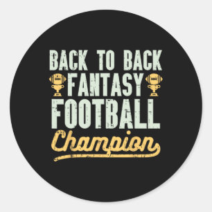 Sticker Rond Retour À L'Arrière Champion De Football Imaginaire