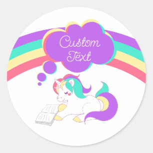 Sticker Rond Retour à l'autocollant scolaire - Texte personnali