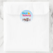 Sticker Rond Retour à l'école (Sac)