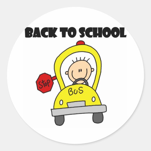 Sticker Rond Retour à l'école (Devant)