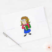 STICKER ROND RETOUR À L'ÉCOLE (Enveloppe)