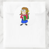 STICKER ROND RETOUR À L'ÉCOLE (Sac)